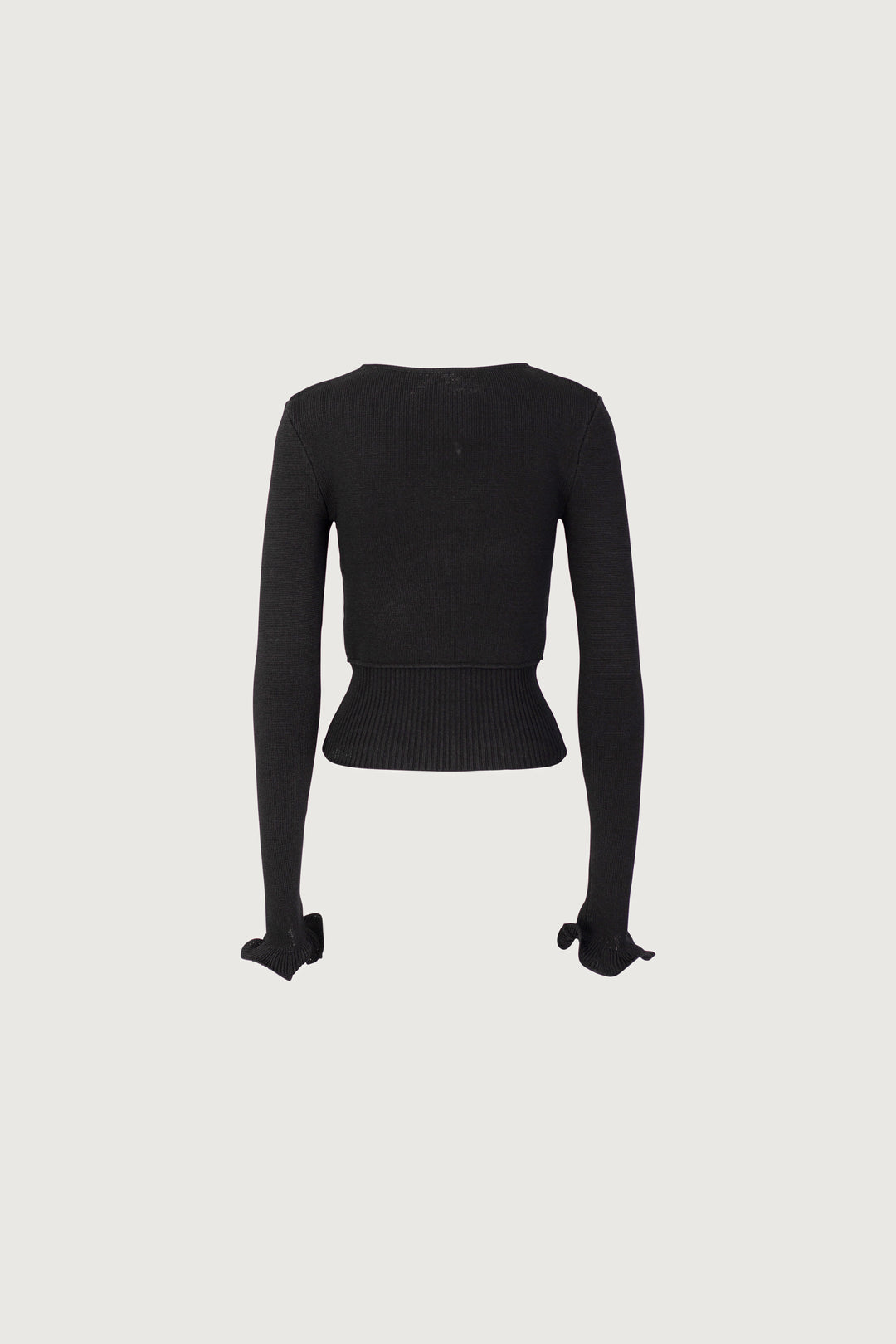 Ruffle Hem Sweater (Black)