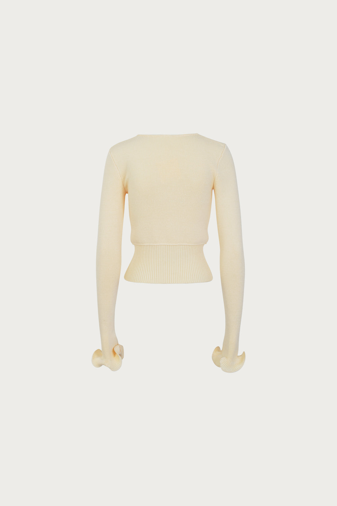 Ruffle Hem Sweater (Cream)