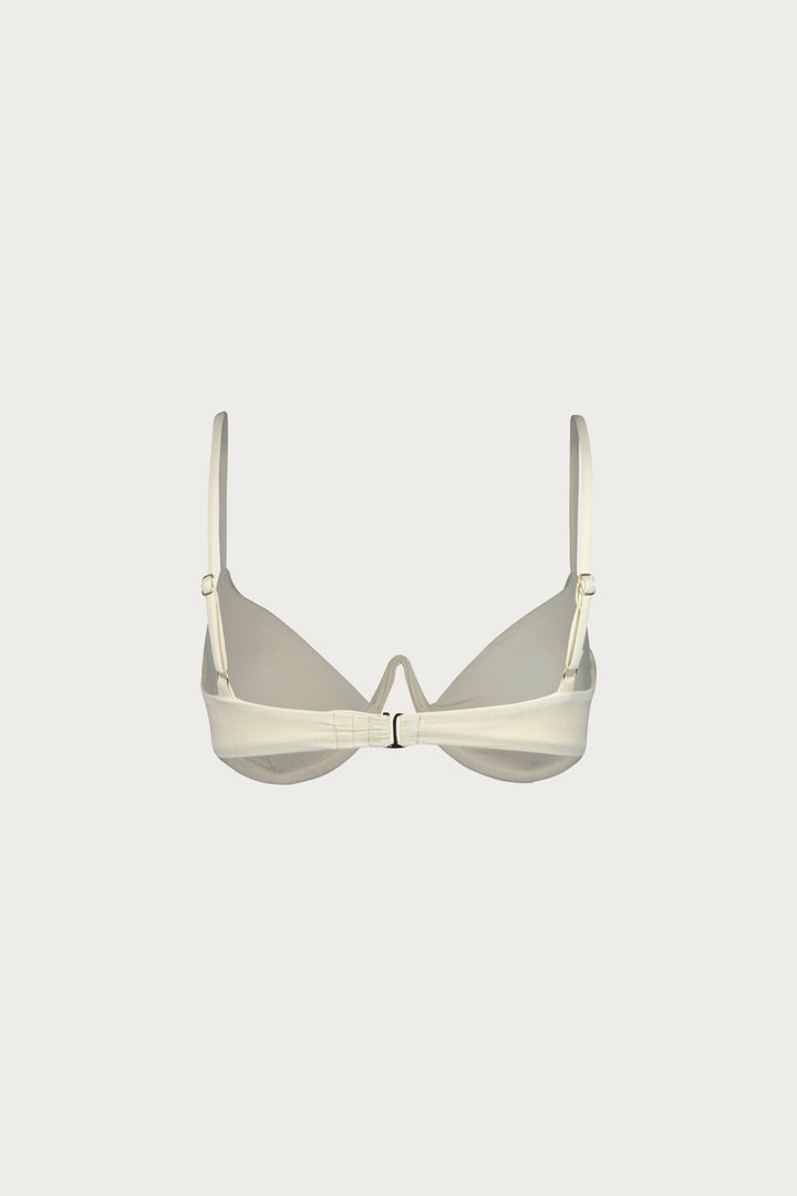 V Underwire Bra (Faux Suede Cream)