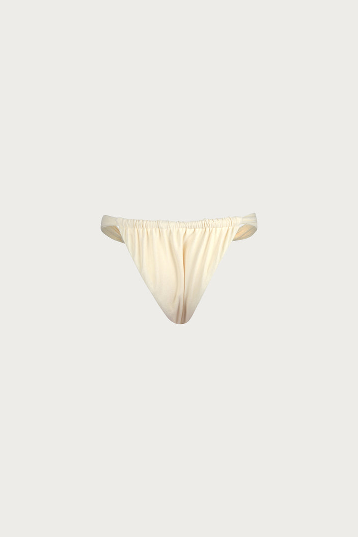 Ruched Bottom (Faux Suede Cream)