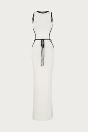 Tie Maxi Dress (Cream/Black)