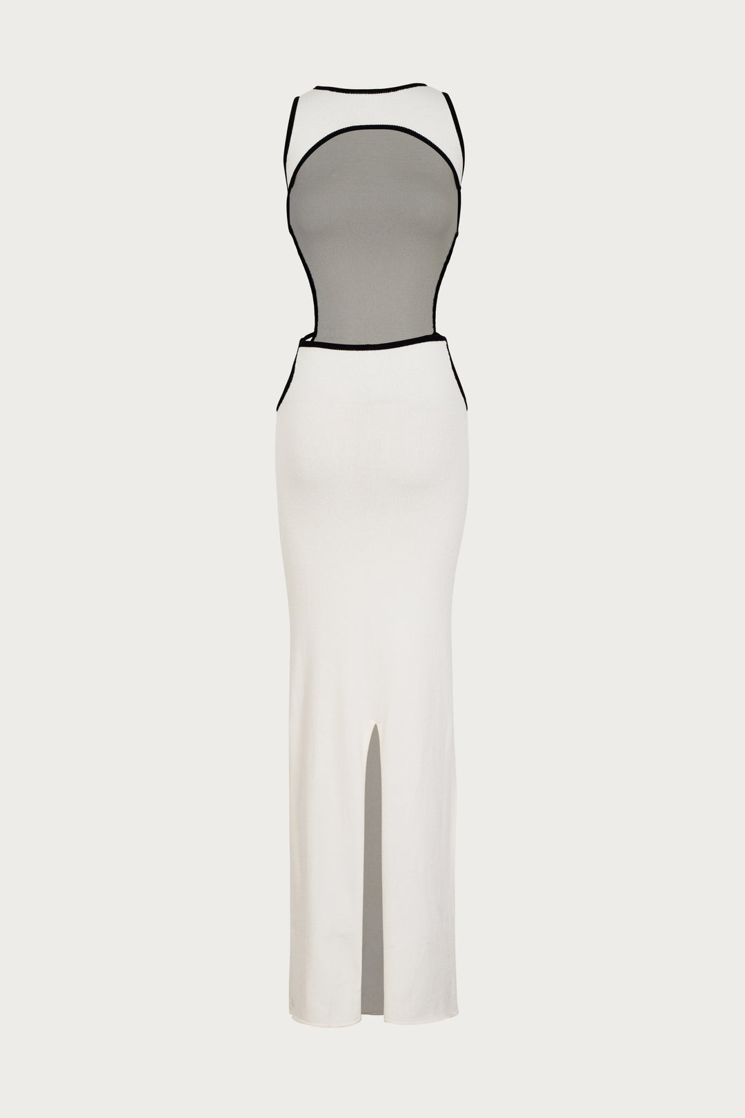 Tie Maxi Dress (Cream/Black)