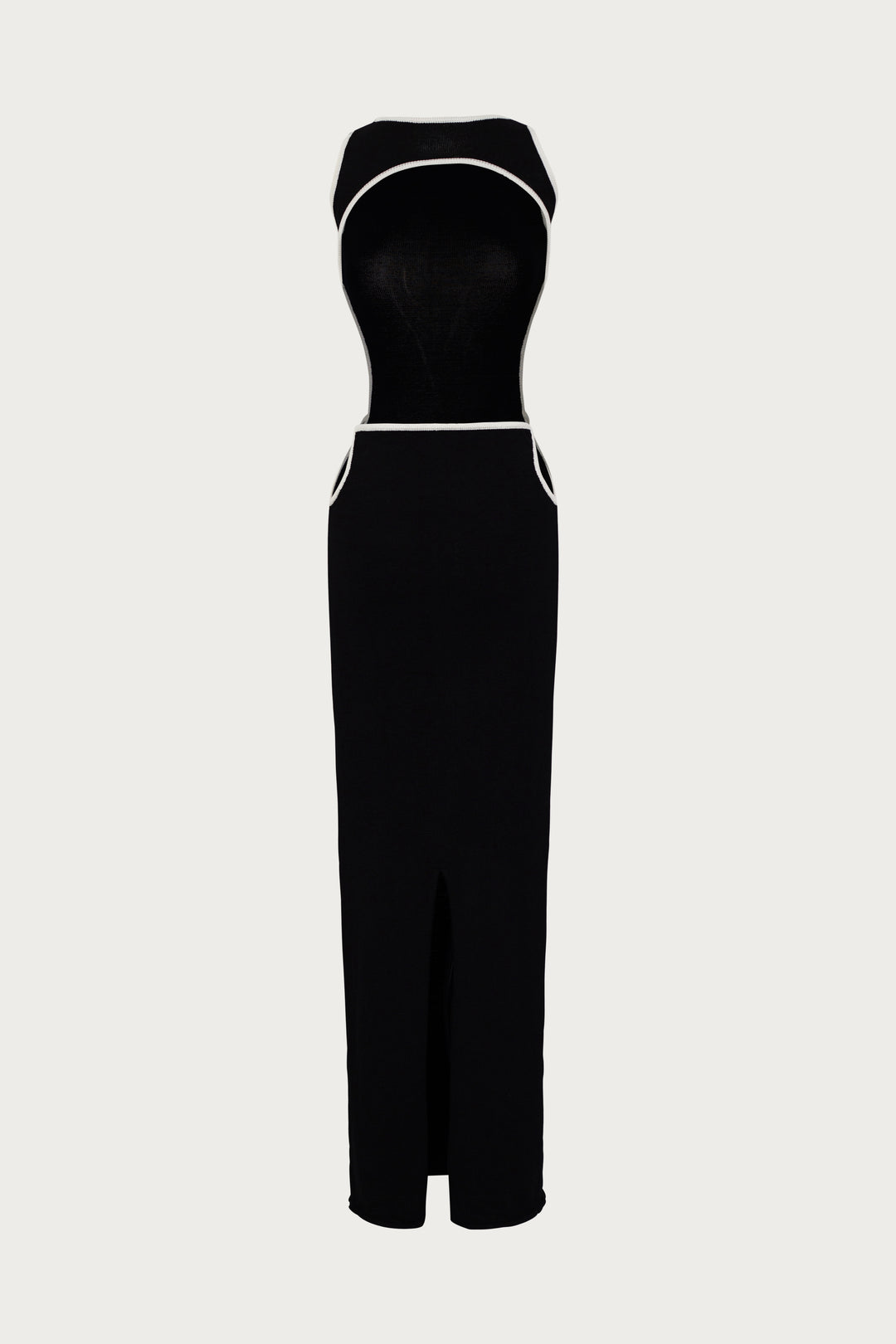 Tie Maxi Dress (Black/Cream)