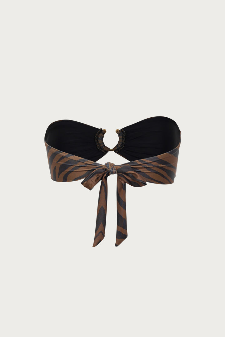 Pierced Bandeau Top (Bronze Zebra)