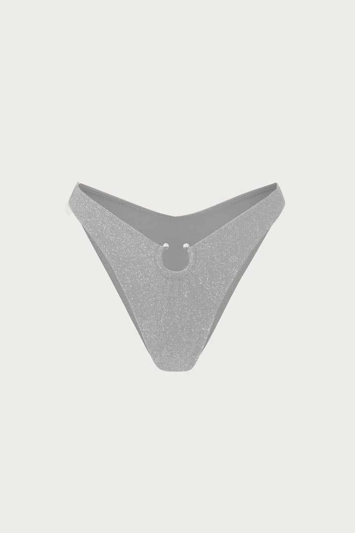 Pierced Bottom (Silver Shimmer Lurex)