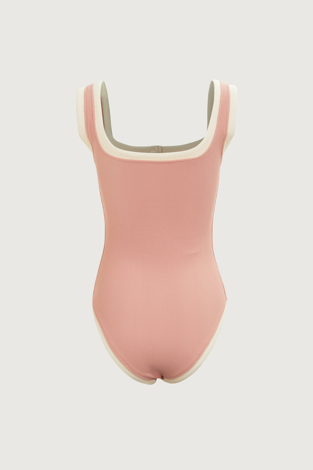 The Grace Tank One Piece (Ribbed Blush/Cream)