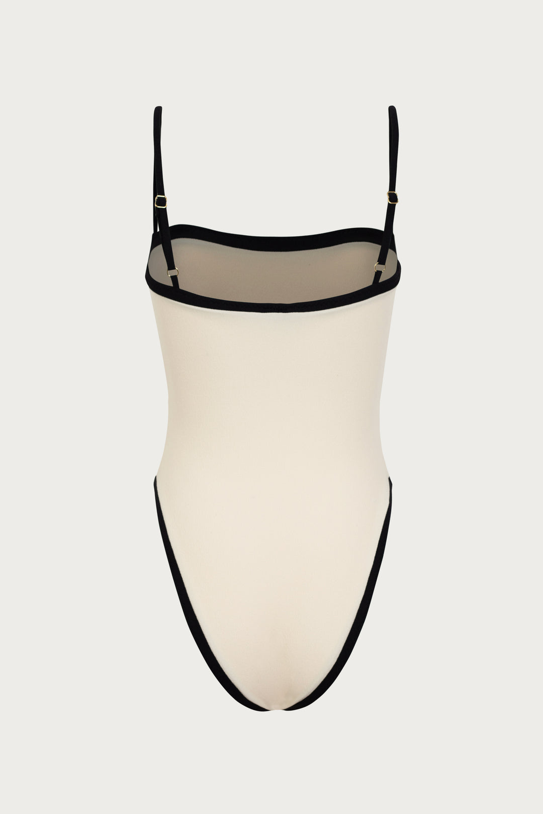 Colorblock One Piece (Faux Suede Cream/Black)