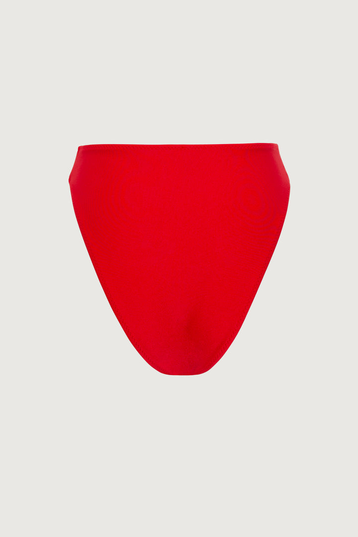 Rosette High Rise Bottom (Scarlet Red/Red)