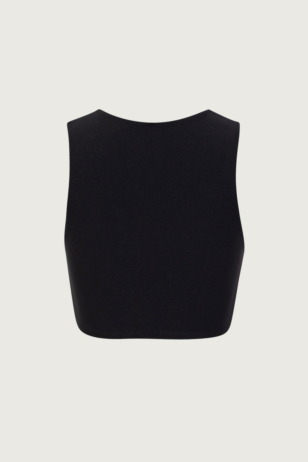 Rosette Tank Top (Faux Suede Black/Black)