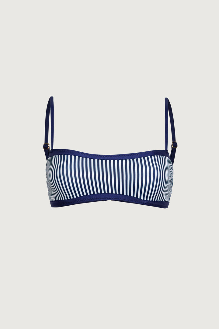 Bandeau Top (Navy Pinstripe/N