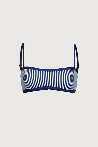 Bandeau Top (Navy Pinstripe/N