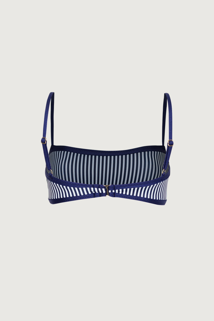 Bandeau Top (Navy Pinstripe/N