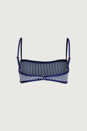 Bandeau Top (Navy Pinstripe/N