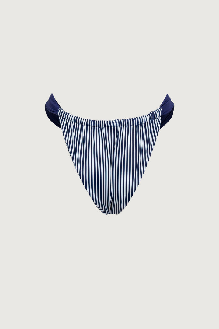 Ruched Bottom (Navy Pinstripe/Navy)