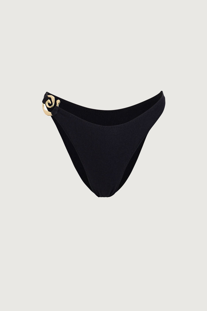 Spiral 90s Bottom (Faux Suede Black)