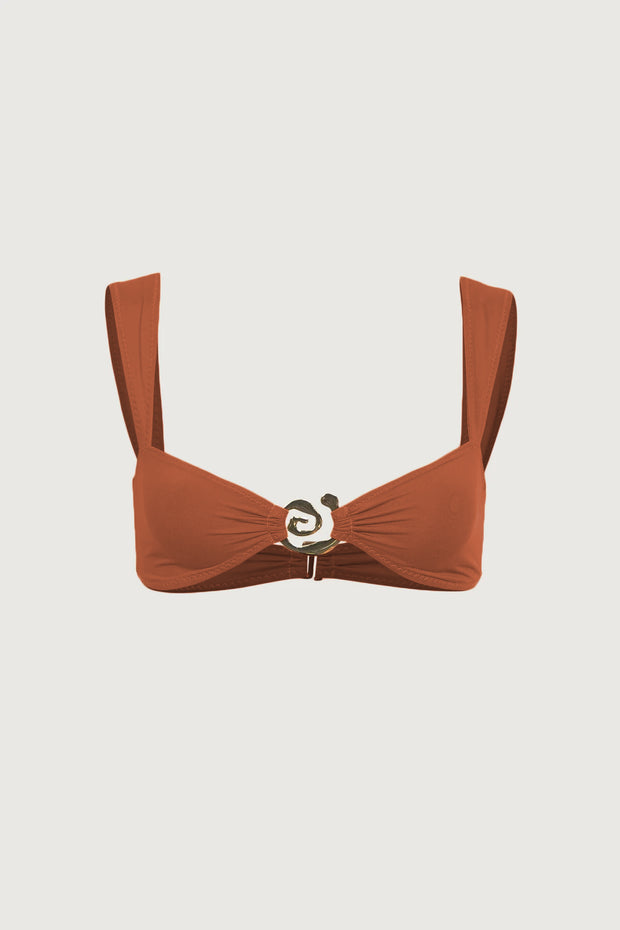 Spiral Bandeau Top (Copper)