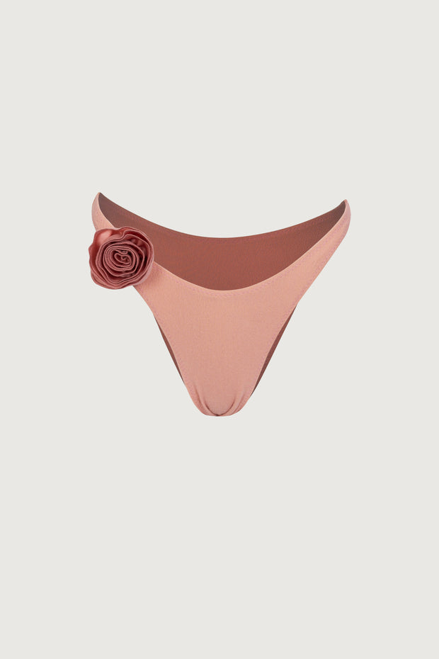 Rosette 90s Bottom (Faux Suede Blush/Blush)