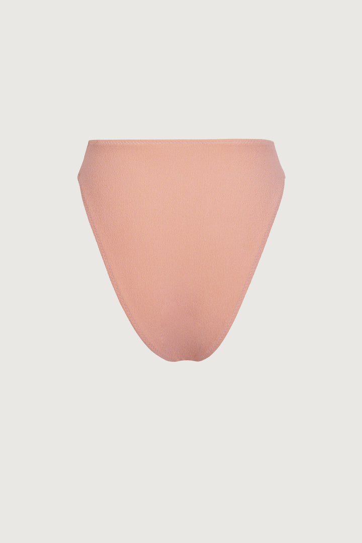 Rosette High Rise Bottom (Faux Suede Blush/Blush)