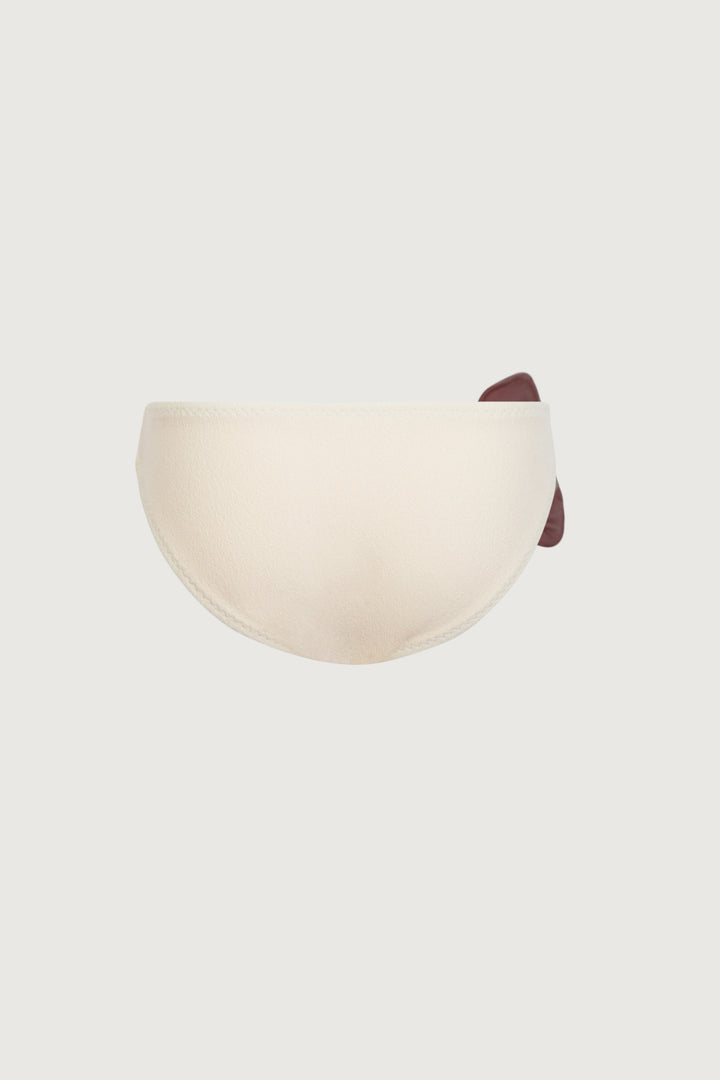 rose brief bottom (faux suede cream/blush)