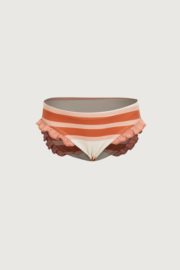 ruffle brief bottom (cream camel blush stripe/blush)