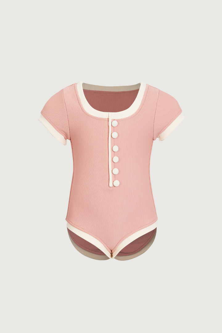 gracie one piece (ribbed blush/cream)