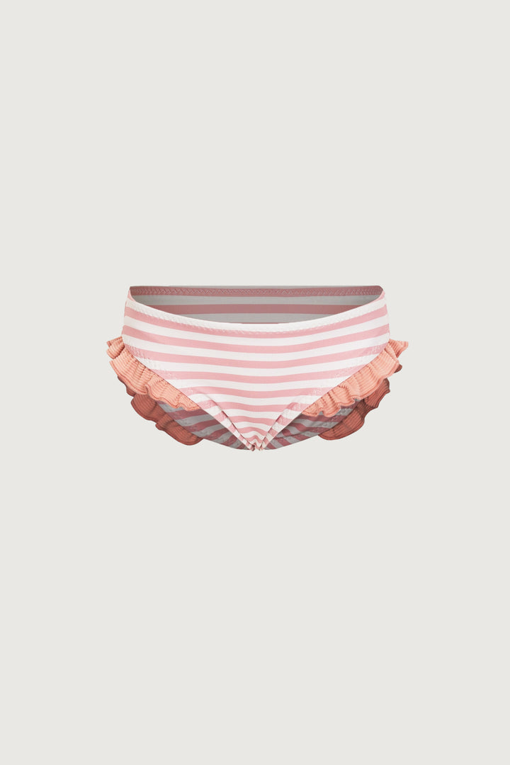 ruffle brief bottom (blush stripe/blush)