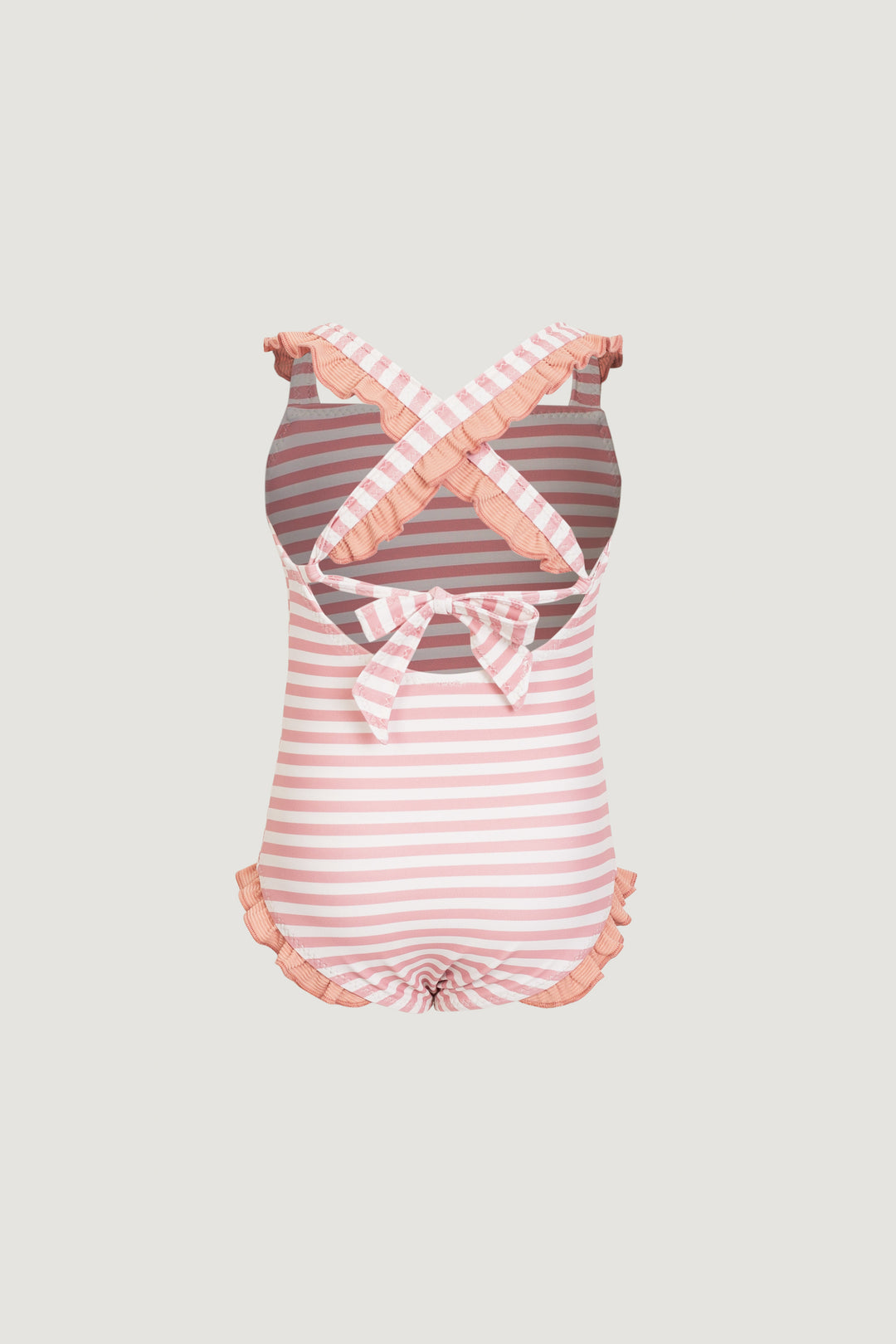 ruffle one piece (blush stripe/blush)