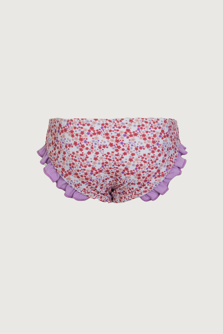 ruffle brief bottom (mini floral/purple)