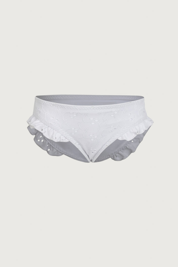 ruffle brief bottom (white eyelet)