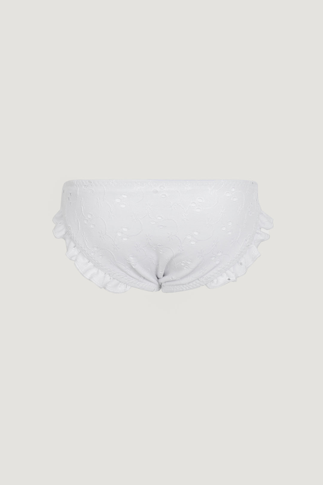 ruffle brief bottom (white eyelet)