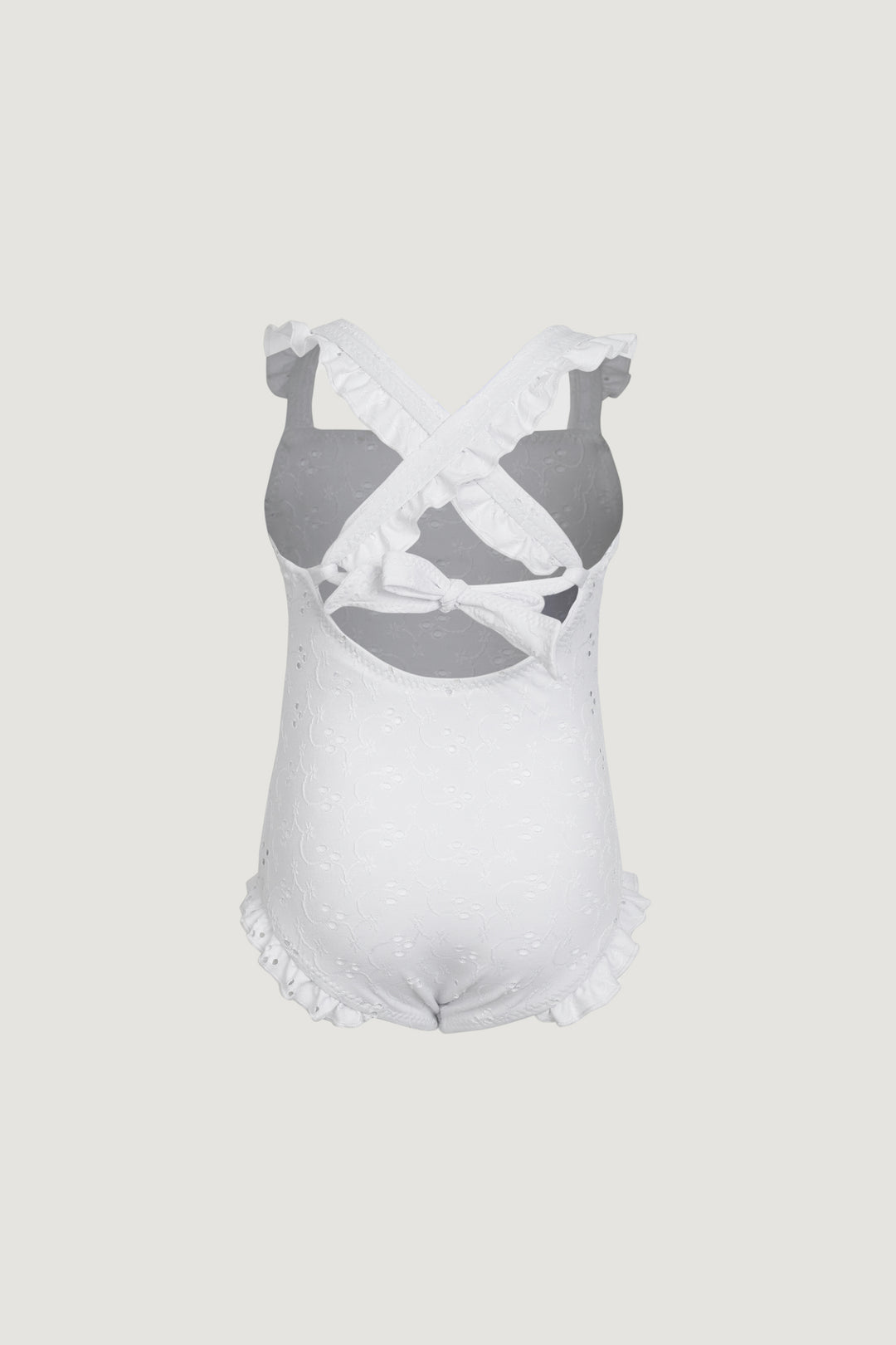 ruffle one piece (white eyelet)