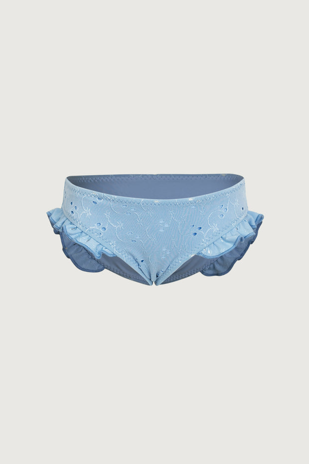 ruffle brief bottom (blue eyelet)