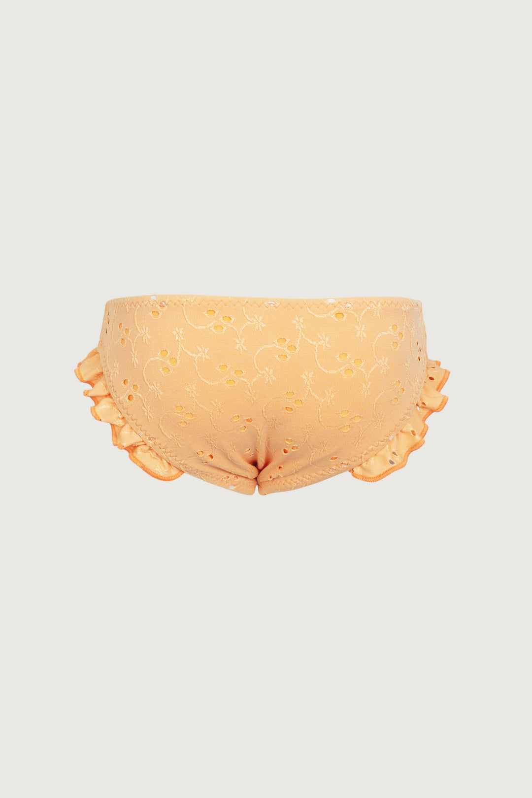 ruffle brief bottom (peach eyelet)