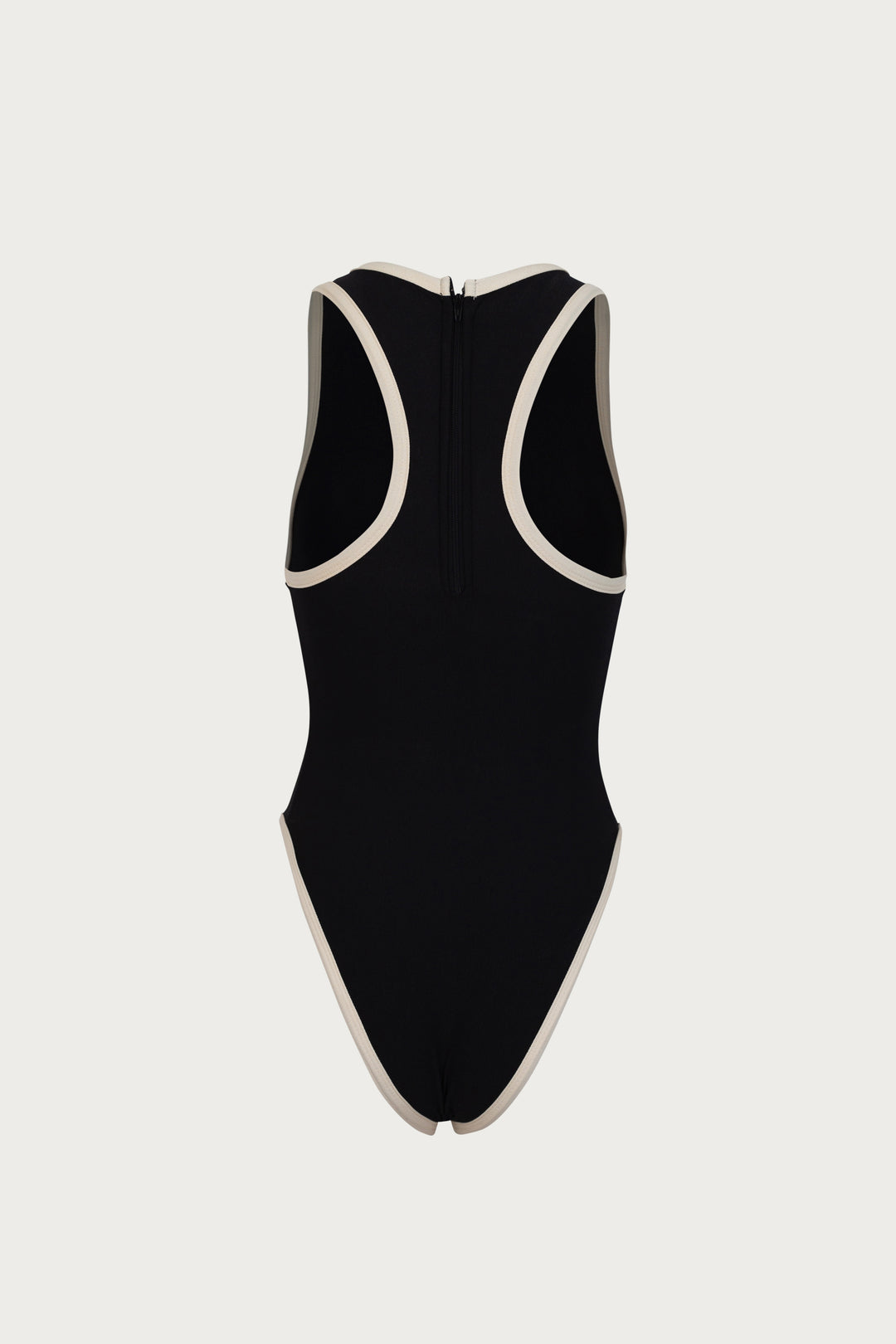 Tank One Piece (Faux Suede Black/Cream)