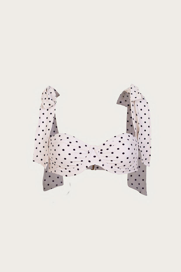 The Lady Bra (Cream Black Polka Dot)