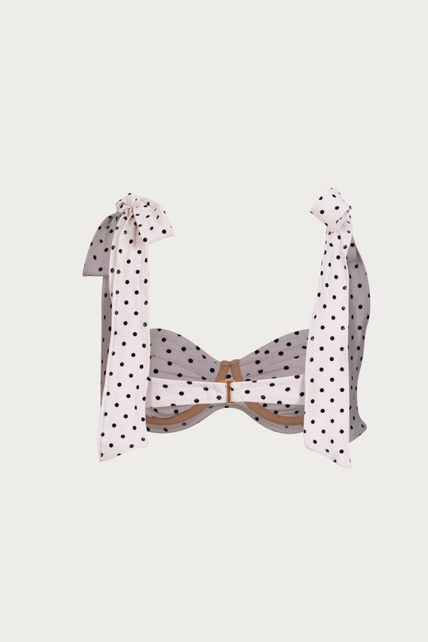 The Lady Bra (Cream Black Polka Dot)