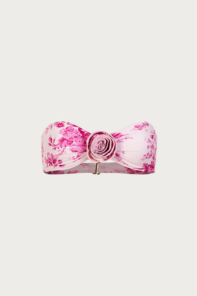 Rosette Bandeau Top (French Floral)