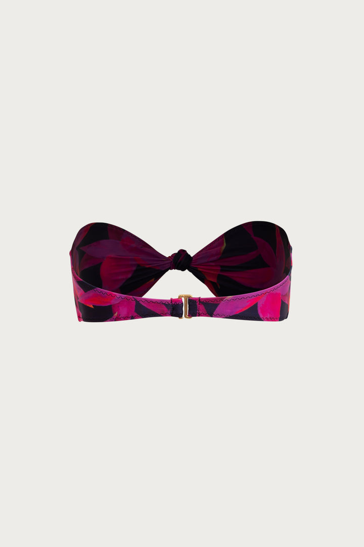 Knotted Bandeau Top (Purple Tropical)