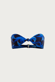 Knotted Bandeau Top (Blue Tropical)