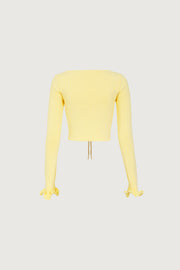 Ruffle Hem Top (Butter Yellow)