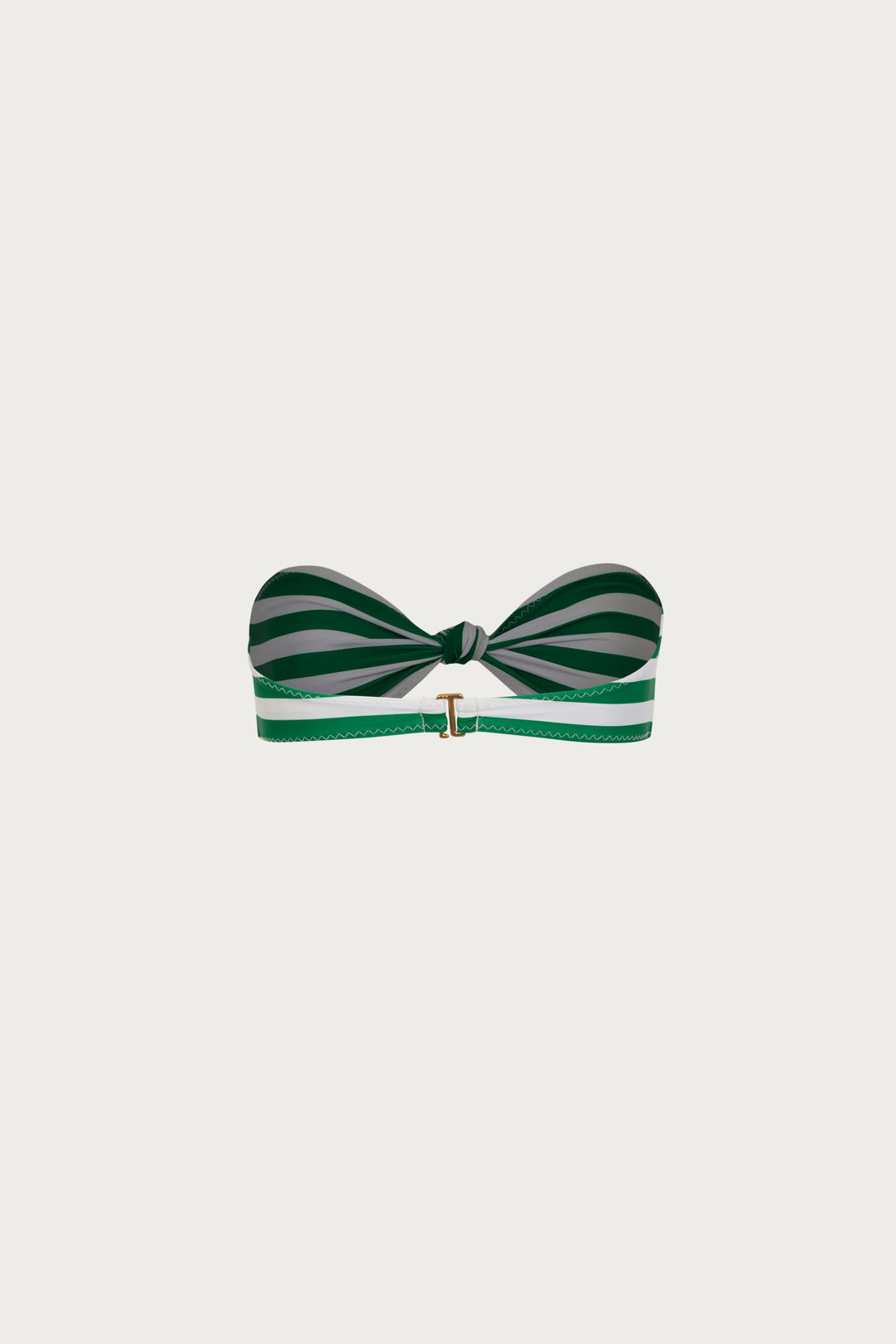 Knotted Bandeau Top (Green Stripe)