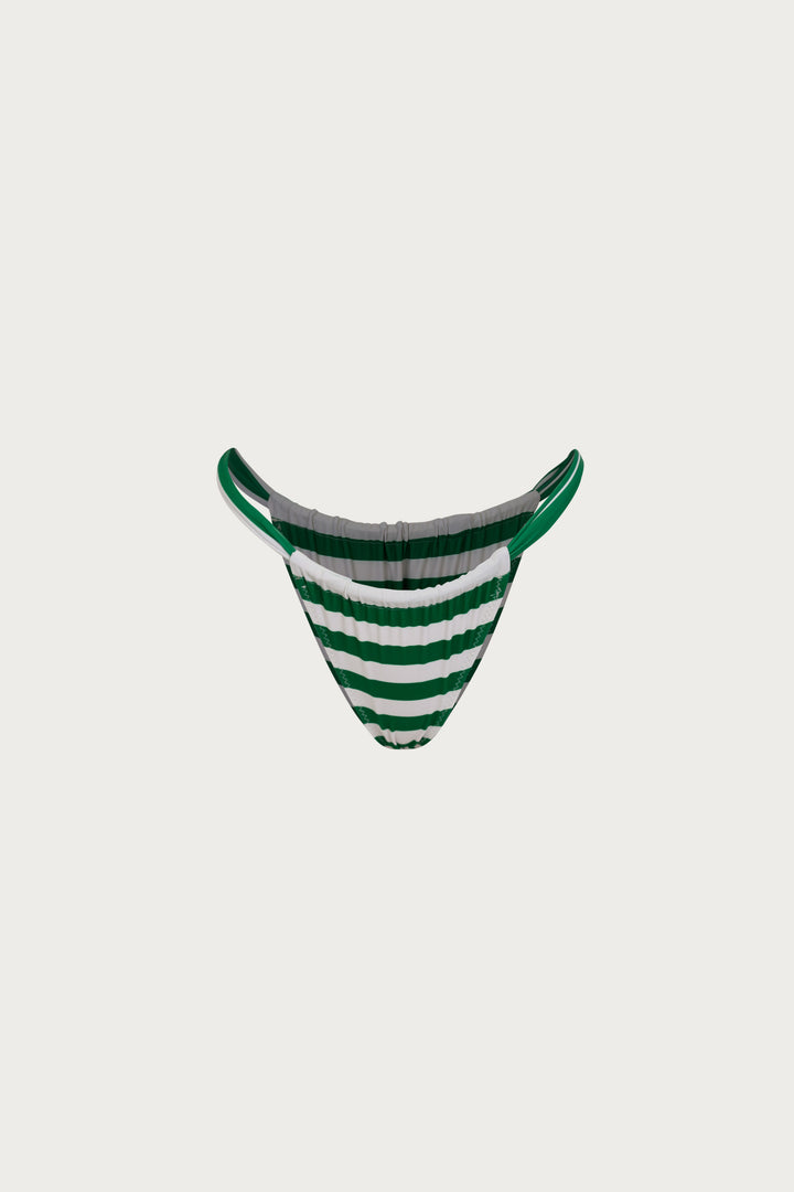 Ruched Bottom (Green Stripe)