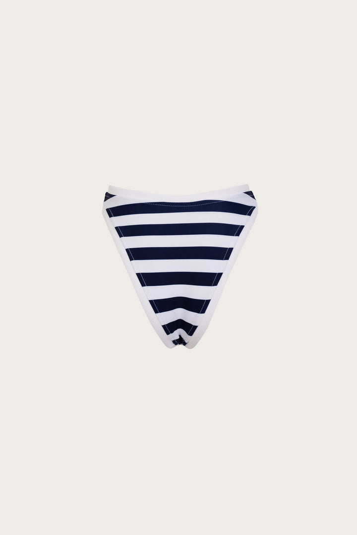 The Grace Bottom (Navy Cream Stripe/White)