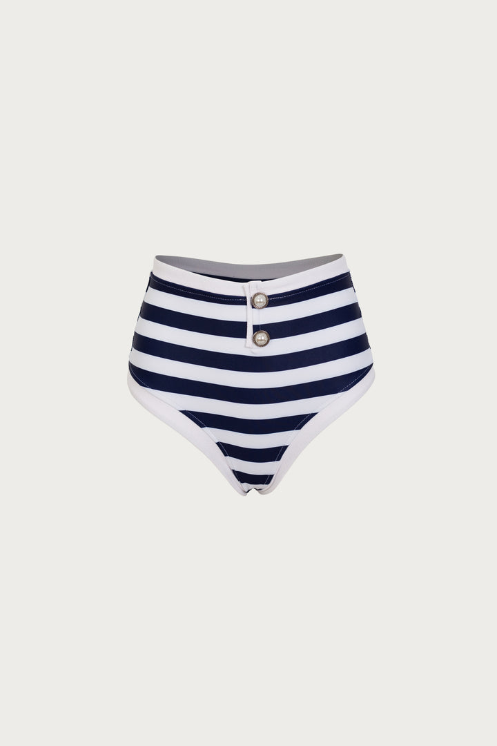 The Grace High Rise (Navy Cream Stripe/White)