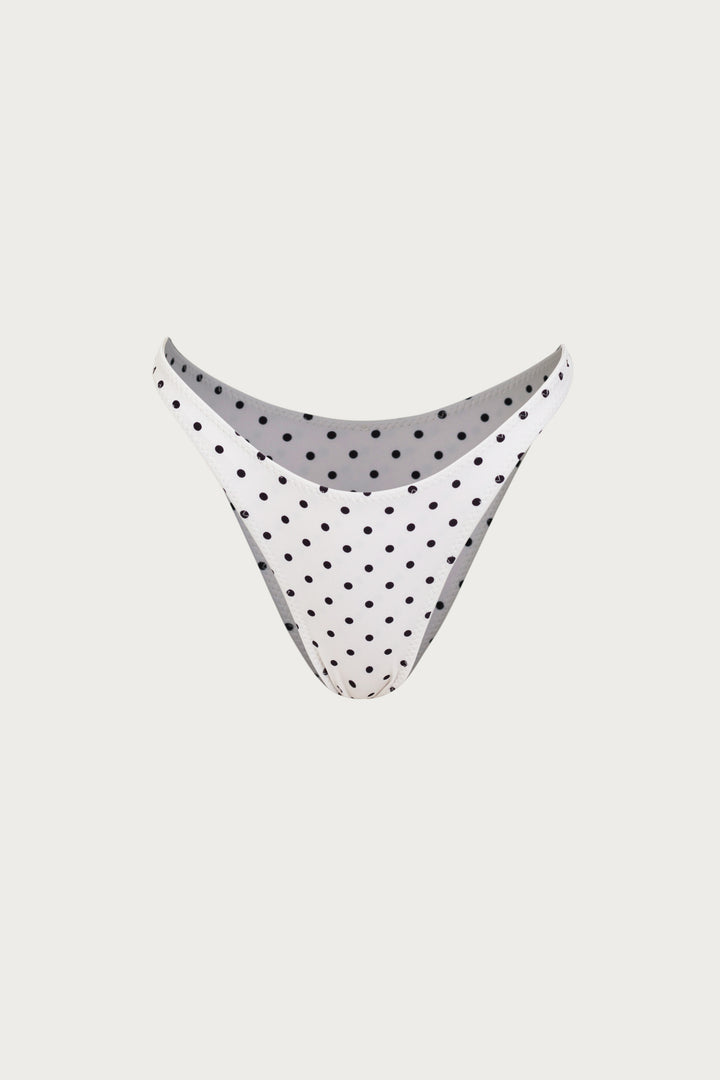 90s Bottom (Cream Black Polka Dot)