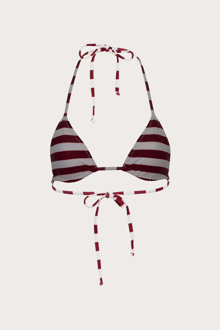 Triangle Top (Burgundy Stripe)