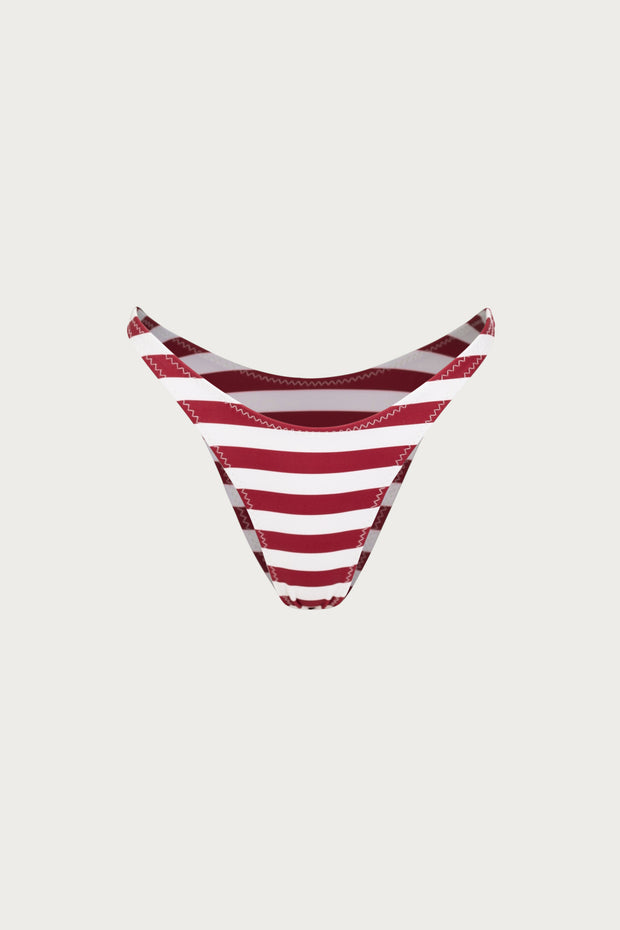 90s Bottom (Burgundy Stripe)