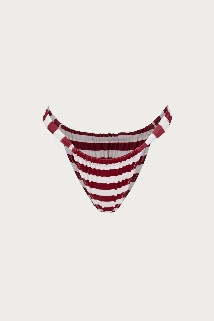 Ruched Bottom (Burgundy Stripe)