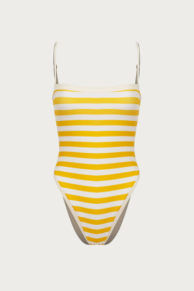 Colorblock One Piece (Yellow Stripe)