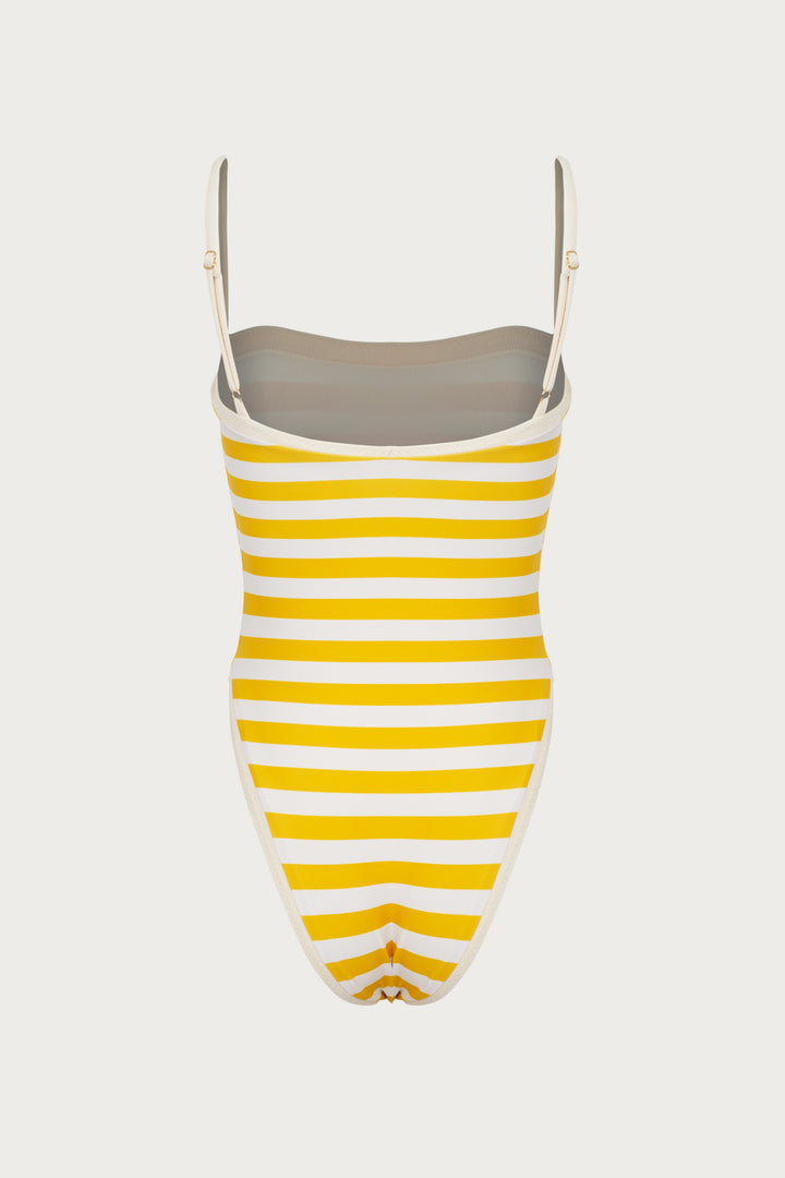 Colorblock One Piece (Yellow Stripe)